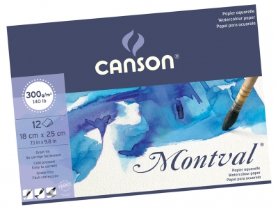 Canson "Montval" Альбом для акварели 18x25cm, 300g, 12 sheet ― VIP Office HobbyART
