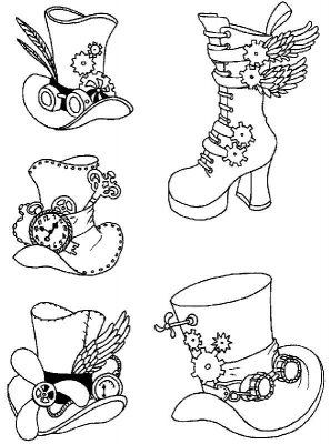 JT Steampunk Hats Clear Stamp