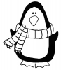 SJ Scarf Penguin Clear Stamp