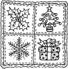 SD Christmas Squares Clear Stamp