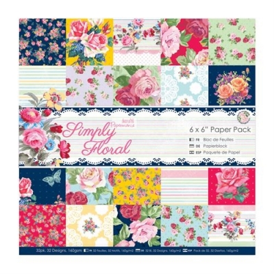 15 x 15 cm Paper Pack (32pk) - Simply Floral ― VIP Office HobbyART