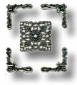 Pixie metal embell. square silver PX134