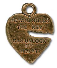 Pixie metal charms copper heart with keyhole PX96 ― VIP Office HobbyART