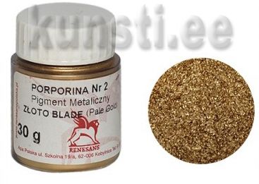 Порошок для затирания трещин и золочения, Porporina 2 Renesans Pale Gold 20 gr ― VIP Office HobbyART