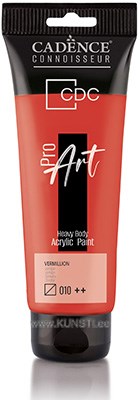 ProART heavy body Akrüülvärv PR-010 vermilion 120ml ― VIP Office HobbyART