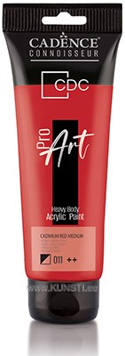 ProART heavy body Акриловая краска PR-011 cadmium red medium 120ml ― VIP Office HobbyART
