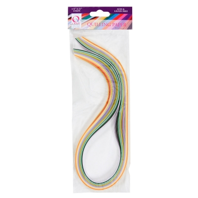 6mm Paper Strips (108pcs) 1/4 x 21" - Mixed Pastel (18 Colours) ― VIP Office HobbyART