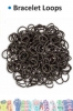 Bracelet loops x300 + S-clips x12 black