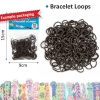 Bracelet loops x300 + S-clips x12 black