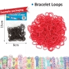 Bracelet loops x300 + S-clips x12 red