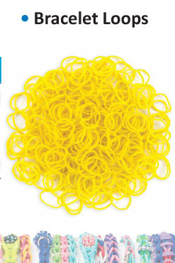 Bracelet loops x300 + S-clips x12 yellow ― VIP Office HobbyART