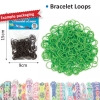 Bracelet loops x300 + S-clips x12 green