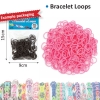 Bracelet loops x300 + S-clips x12 pink