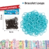 Bracelet loops x300 + S-clips x12 turquoise