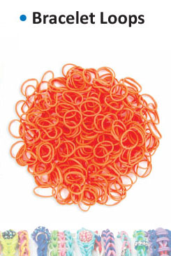Bracelet loops x300 + S-clips x12 orange ― VIP Office HobbyART