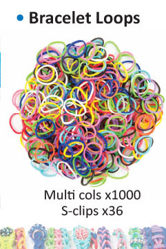 Bracelet loops x1000 + S-clips x36 assorted ― VIP Office HobbyART