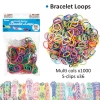 Bracelet loops x1000 + S-clips x36 assorted
