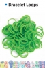 Bracelet loops x300 + S-clips x12 kelly green