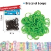 Bracelet loops x300 + S-clips x12 kelly green