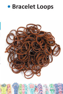 Bracelet loops x300 + S-clips x12 brown ― VIP Office HobbyART