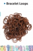 Bracelet loops x300 + S-clips x12 brown
