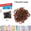 Bracelet loops x300 + S-clips x12 brown