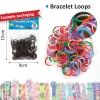 Stretch band bracelet loops s-clips twin color x312 assorted