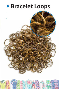 Bracelet loops x300 + S-clips x12 gold metallic ― VIP Office HobbyART