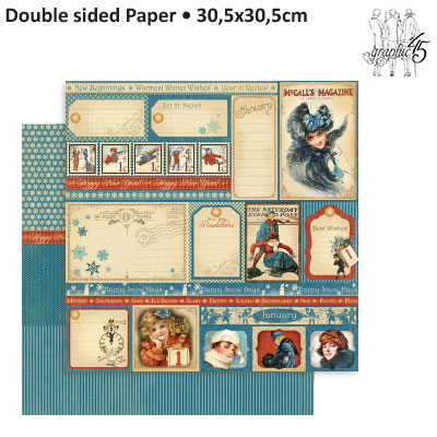 Scrapbooking paper 2-sided 4500592 Graphic 45 ― VIP Office HobbyART