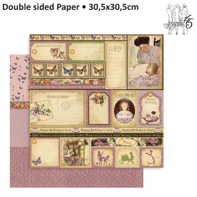 Scrapbooking paper 2-sided 4500600 Graphic 45 ― VIP Office HobbyART