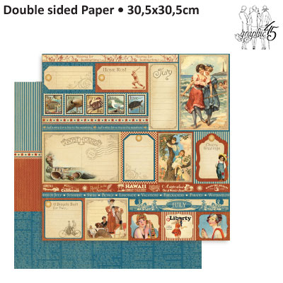 Scrapbooking paper 2-sided 4500604 Graphic 45 ― VIP Office HobbyART