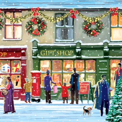 Салфетка для декупажа - 33 x 33 cm Winter Shopwindow ― VIP Office HobbyART