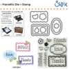 Sizzix Framelits die set 10pk words tags with stamp