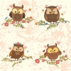 Салфетка для декупажа SLOG-042701 33 x 33 cm Brown Owls on Twigs