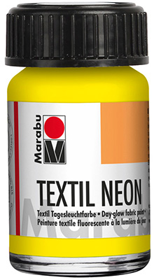 Tekstiilivärv Marabu-Textil Neon 321 15ml neon-yellow ― VIP Office HobbyART
