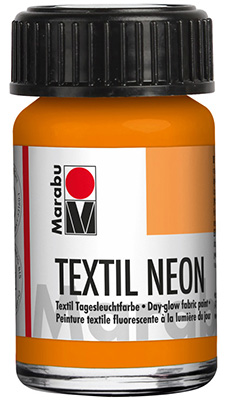 Tekstiilivärv Marabu-Textil Neon 324 15ml neon-orange ― VIP Office HobbyART