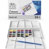 Water colour Winsor & Newton TRAVEL set 24 pcs, Plastic box