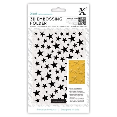 A6 3D Embossing Folder - Stars ― VIP Office HobbyART