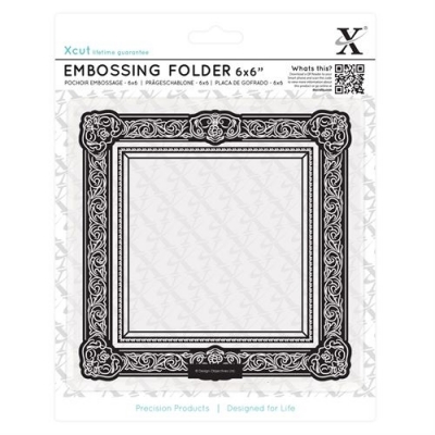 15 x 15 cm Embossing Folder - Square Gilt Frame ― VIP Office HobbyART