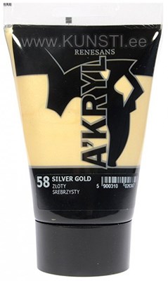 Akrüülvärv Renesans SATINE ACRYLIC 100 ml 58 IRIDESCENT SILVER GOLD ― VIP Office HobbyART