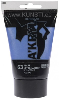 Akrüülvärv Renesans SATINE ACRYLIC 100 ml 63 PEARL ULTRAMARINE ― VIP Office HobbyART