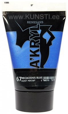 Akrüülvärv Renesans SATINE ACRYLIC 100 ml 67 IRIDESCENT MICACEOUS BLUE ― VIP Office HobbyART