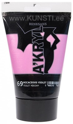 Akrüülvärv Renesans SATINE ACRYLIC 100 ml 69 IRIDESCENT MICACEOUS VIOLET ― VIP Office HobbyART