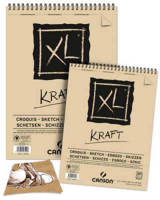 Canson XL sketch album "Kraft" A3 90g, 60 sheets ― VIP Office HobbyART
