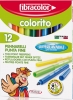 Set of fibre pens Colorito Fibracolor 12pcs