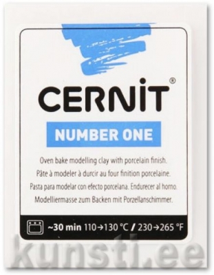 Polümeersavi Cernit Number One 027 opaque white ― VIP Office HobbyART
