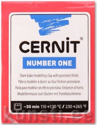 Polymer Clay Cernit Number One 400 red ― VIP Office HobbyART