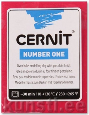 Polymer Clay Cernit Number One 463 x-mas-red, deep red ― VIP Office HobbyART