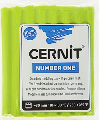 Polymer Clay Cernit Number One 601 lime green ― VIP Office HobbyART