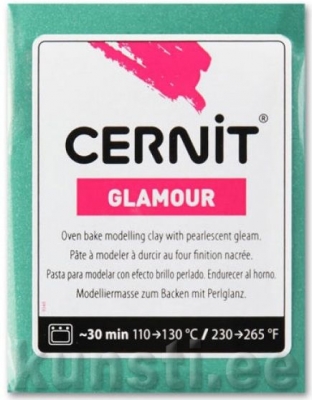 Полимерная глина Cernit Glamour 600 green ― VIP Office HobbyART